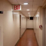 Exit Sign in Hallway